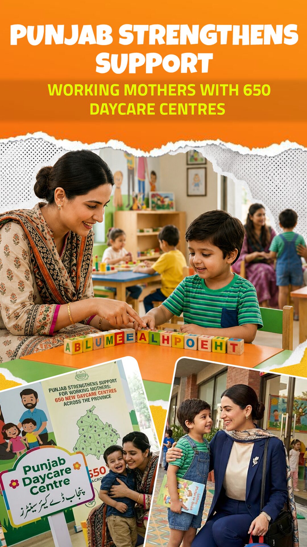 Punjab Strengthens Support for Working Mothers with 650 Daycare Centres