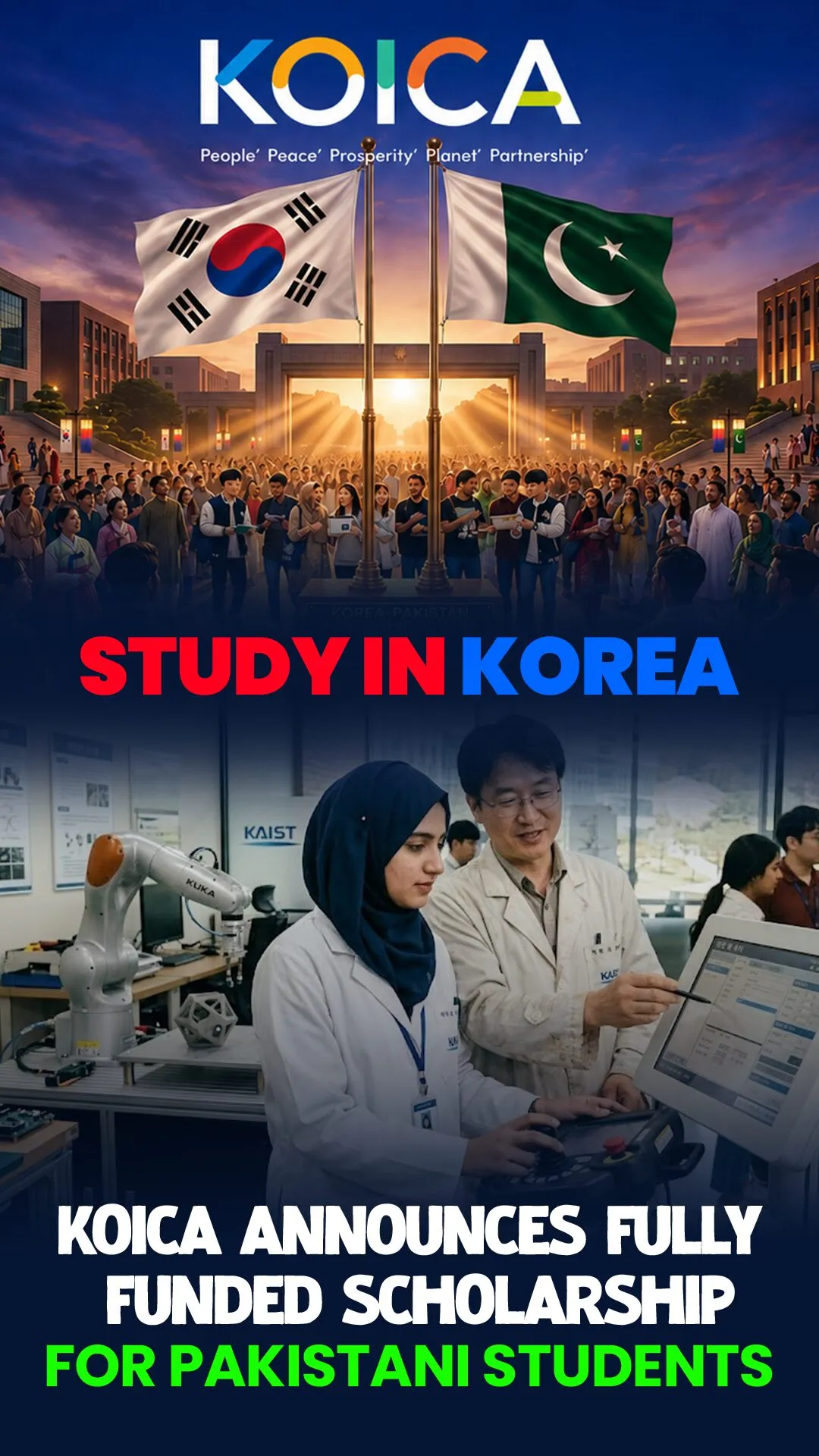 Study in Korea: KOICA Announces Fully Funded Scholarship for Pakistani Students
