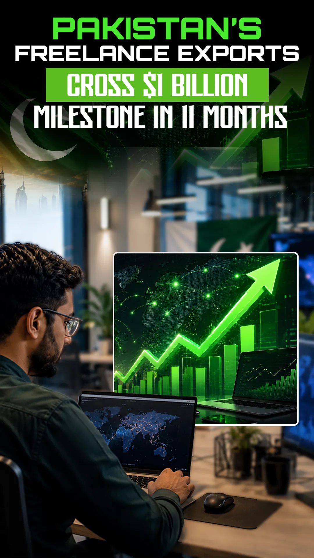 Pakistan’s Freelance Exports Cross $1 Billion Milestone in 11 Months