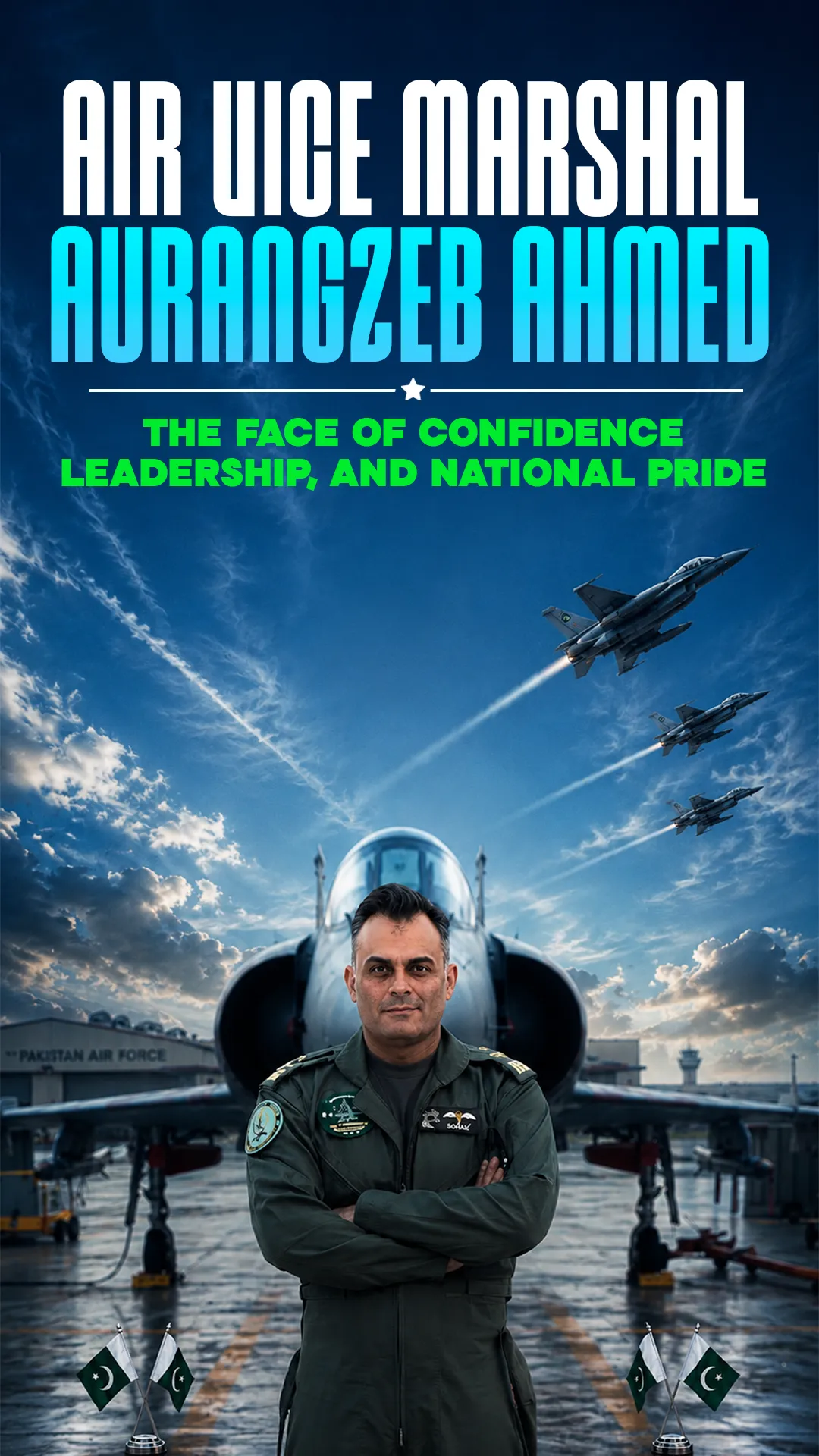 Air Vice Marshal Aurangzeb Ahmed: The Face of Confidence, Leadership, and National Pride