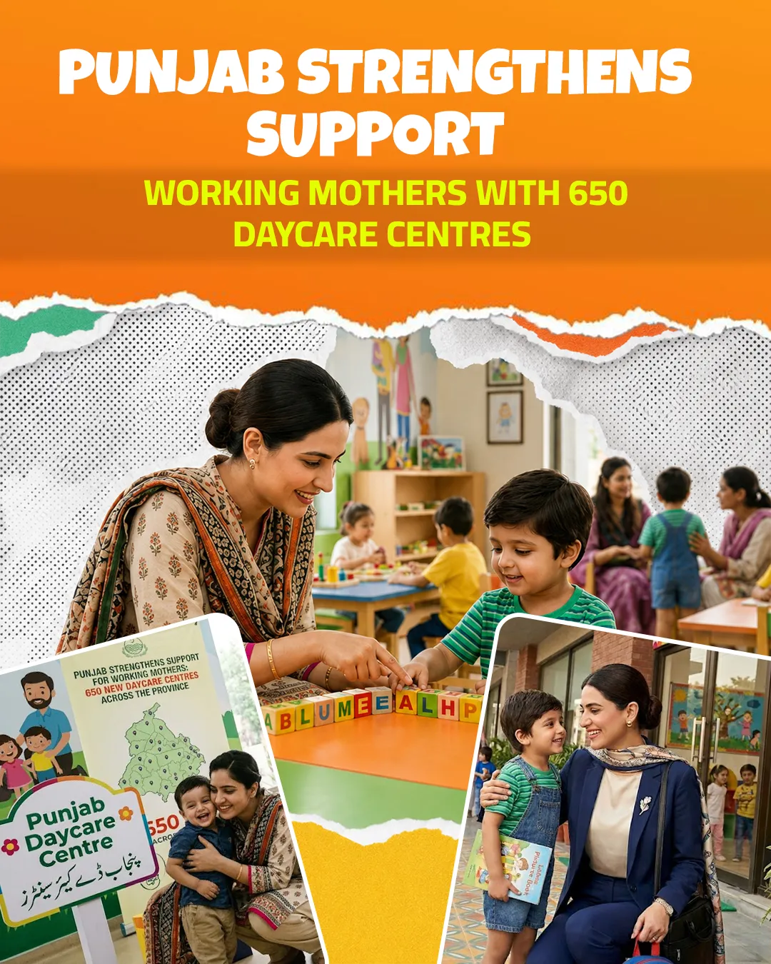 Punjab Strengthens Support for Working Mothers with 650 Daycare Centres
