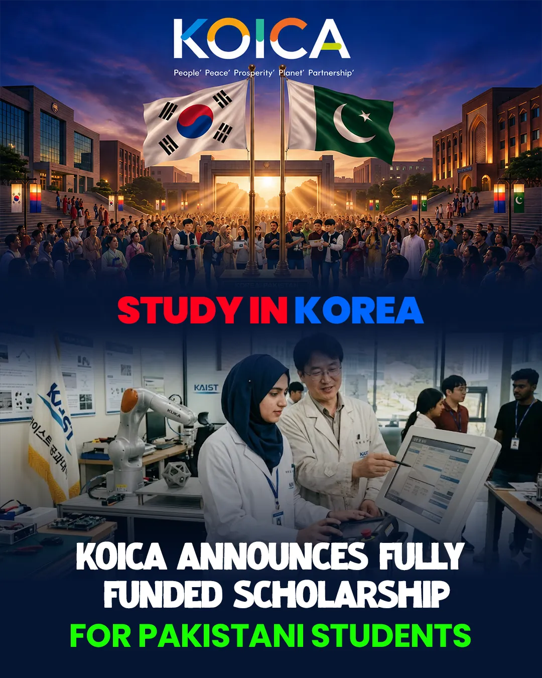 Study in Korea: KOICA Announces Fully Funded Scholarship for Pakistani Students