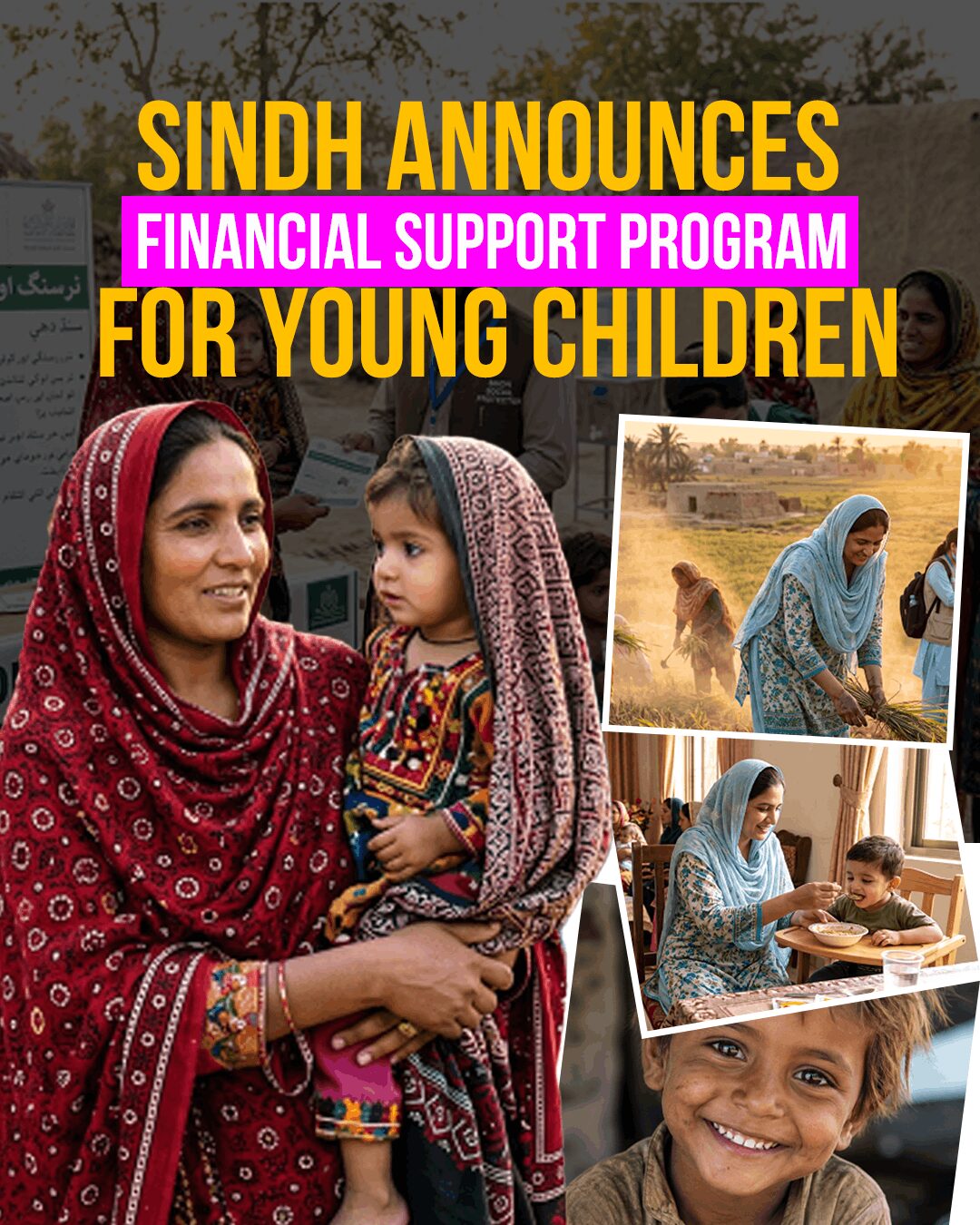 Sindh Announces Financial Support Program for Young Children