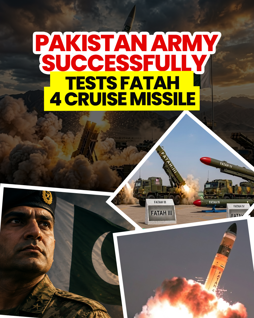 Pakistan Army Successfully Tests Fatah-4 Cruise Missile