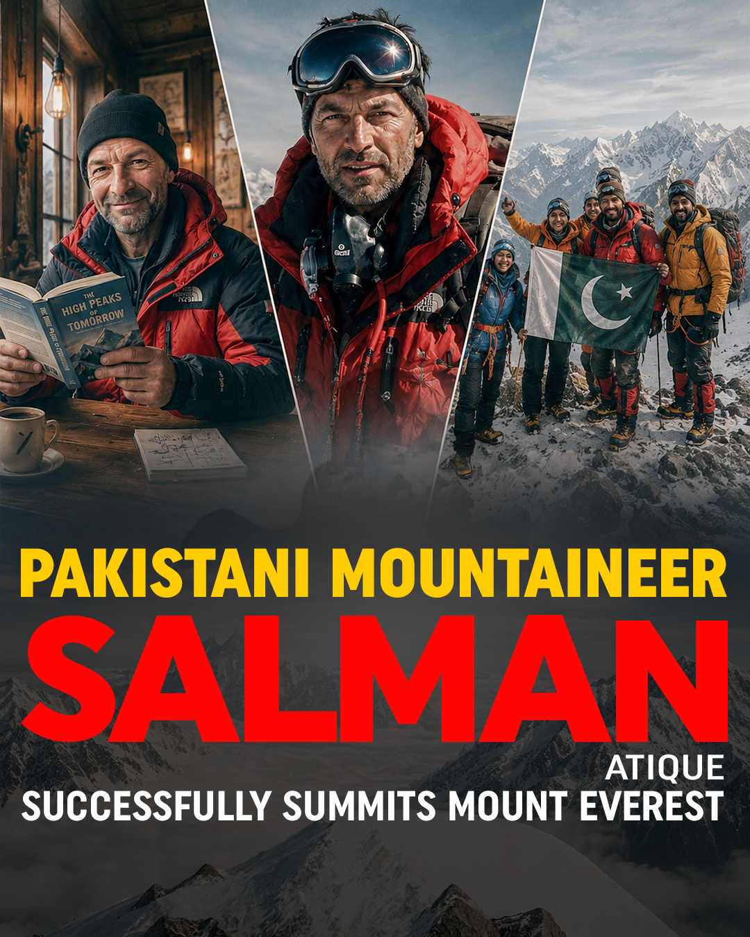 Pakistani Mountaineer Salman Atique Successfully Summits Mount Everest
