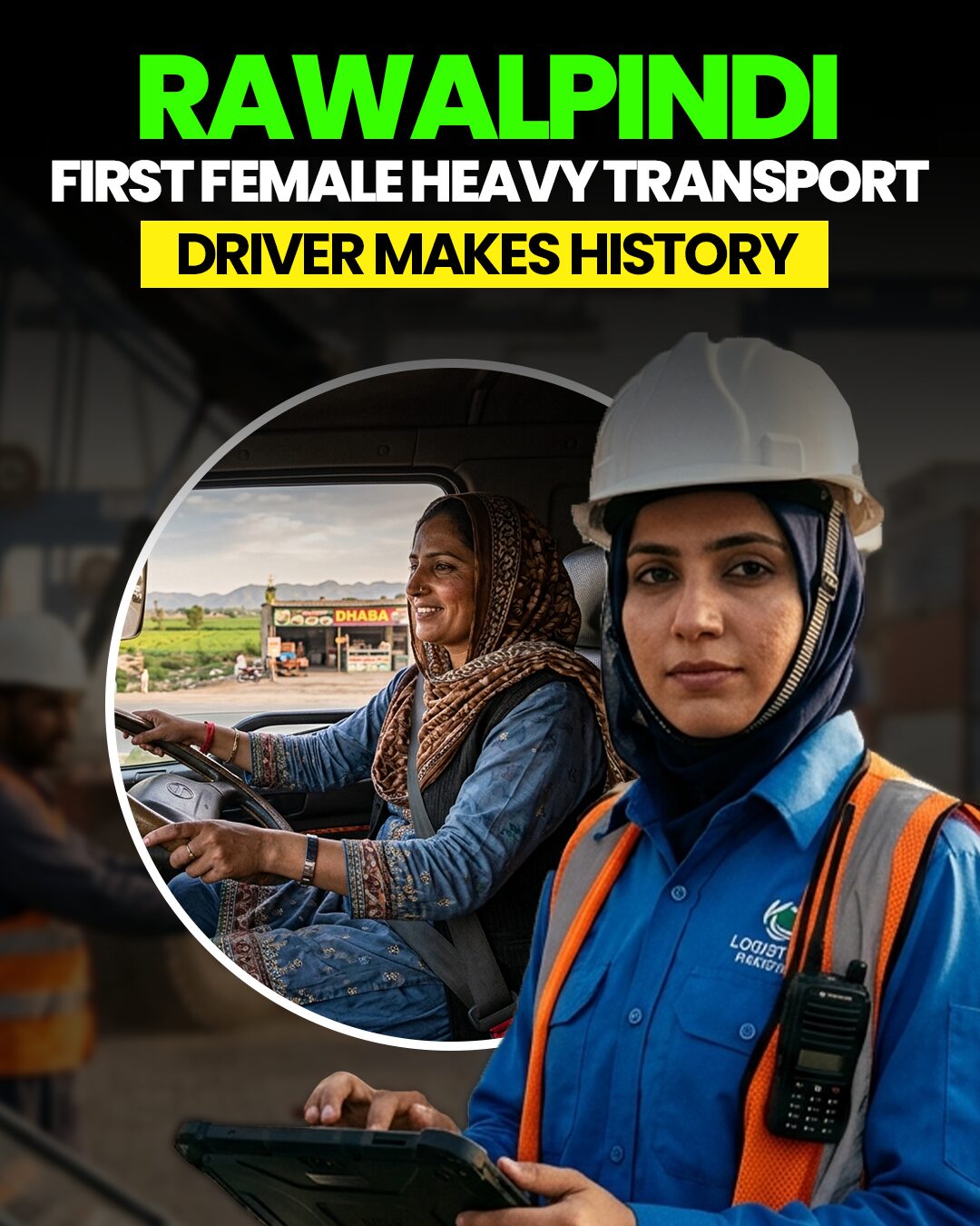 Rawalpindi’s First Female Heavy Transport Driver Makes History