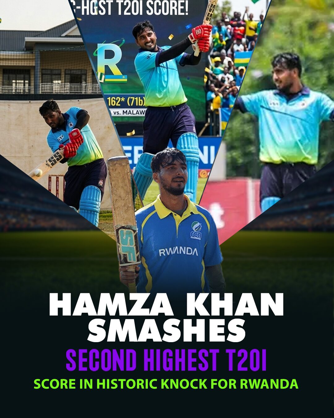 Hamza Khan Smashes Second-Highest T20I Score in Historic Knock for Rwanda