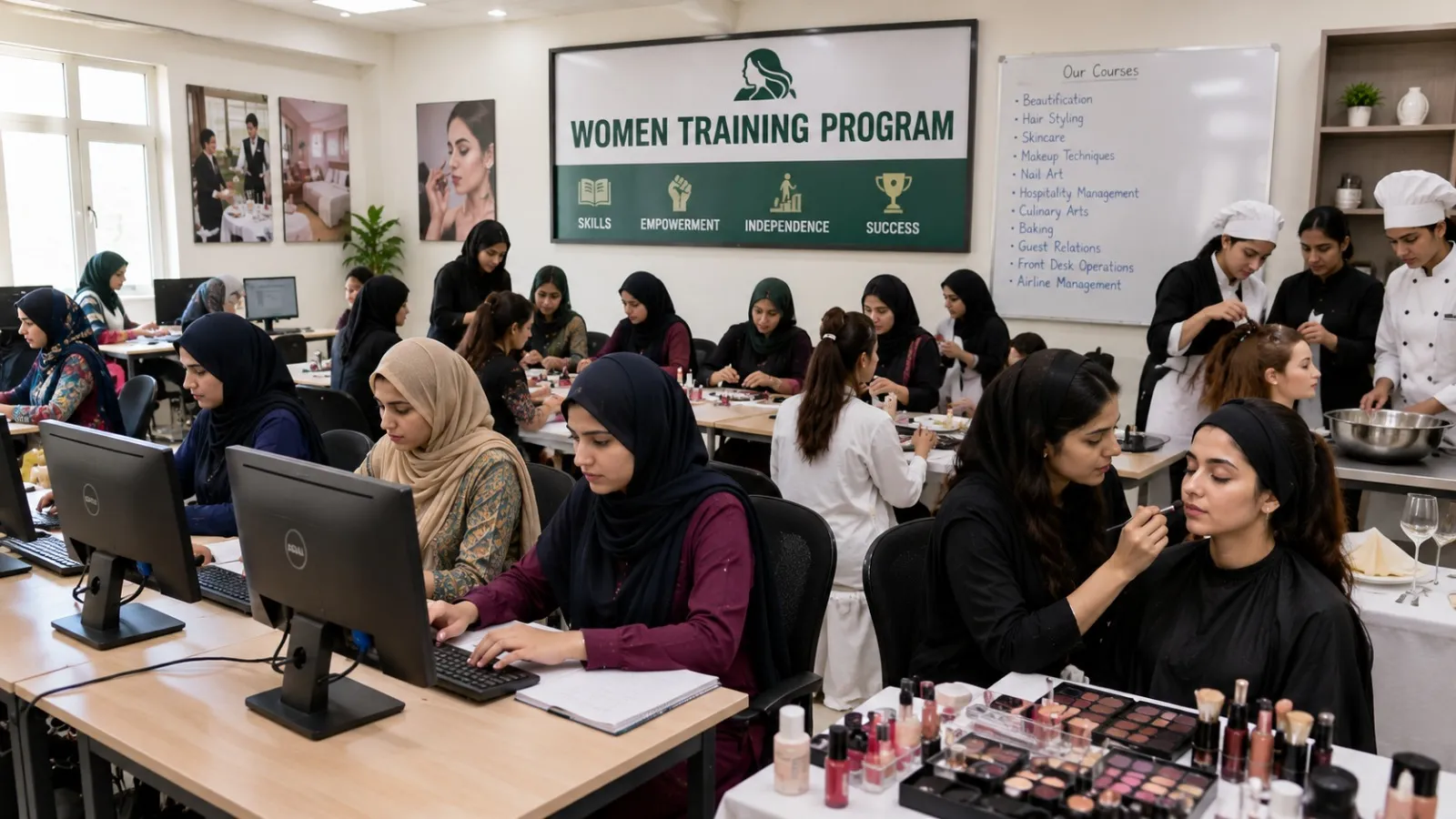Beautification and Hospitality Courses Offered Under the Scheme