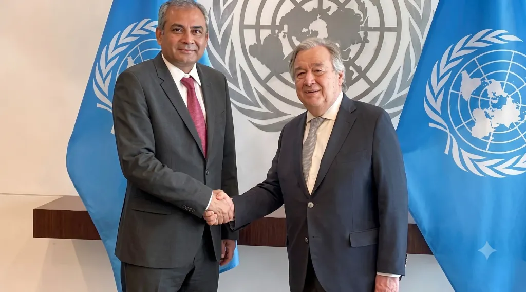 UN Secretary-General Meets Mohsin Naqvi in New York