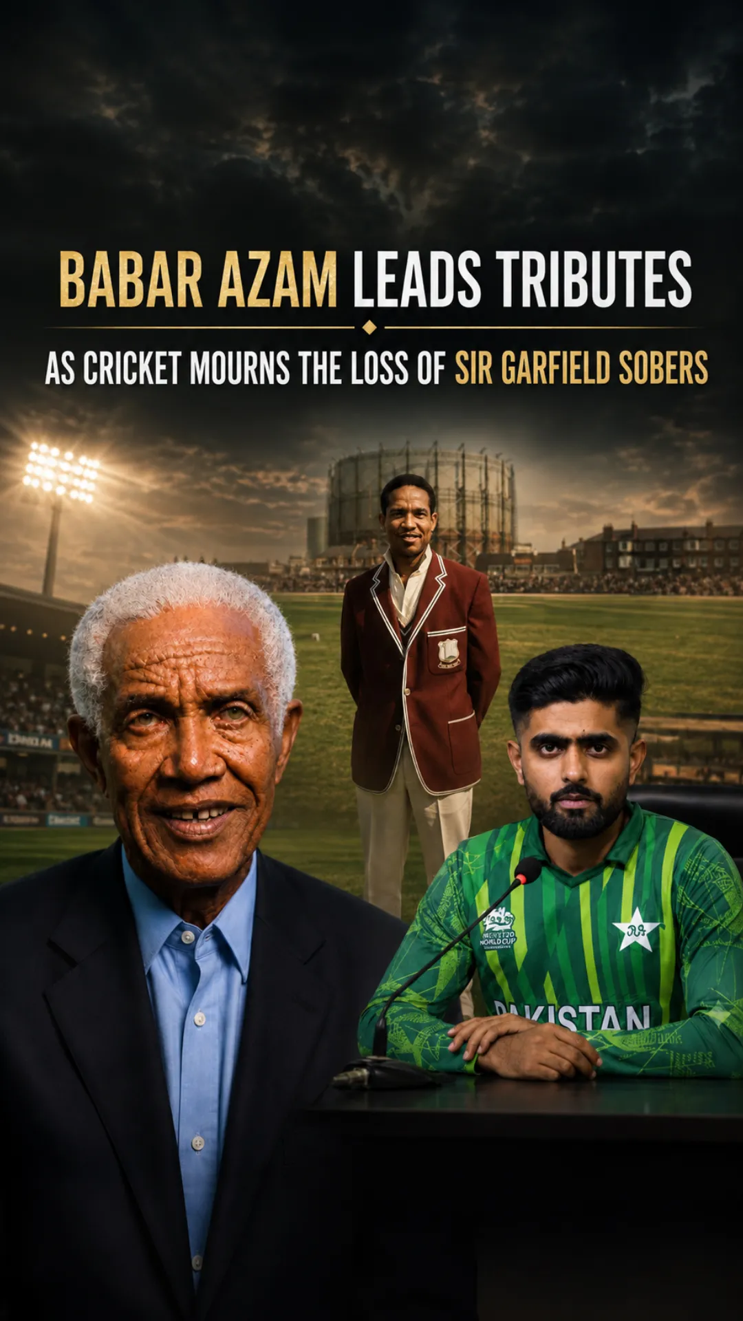 Babar Azam Leads Tributes as Cricket Mourns the Loss of Sir Garfield Sobers