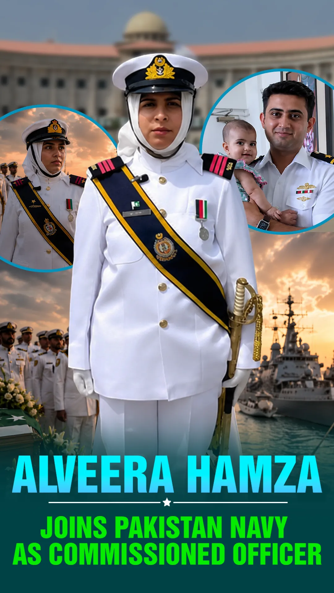 Alveera Hamza Joins Pakistan Navy as Commissioned Officer