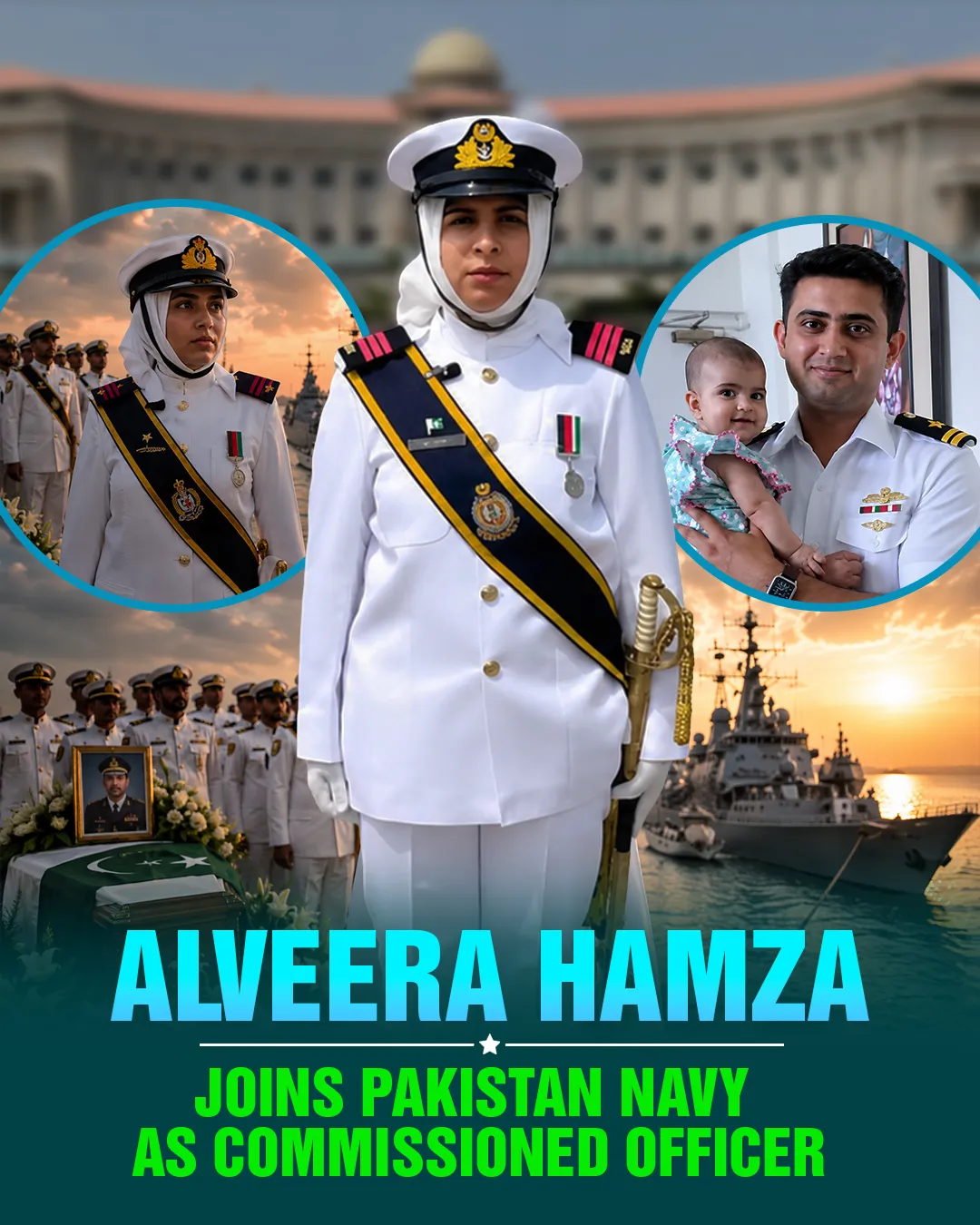 Alveera Hamza Joins Pakistan Navy as Commissioned Officer