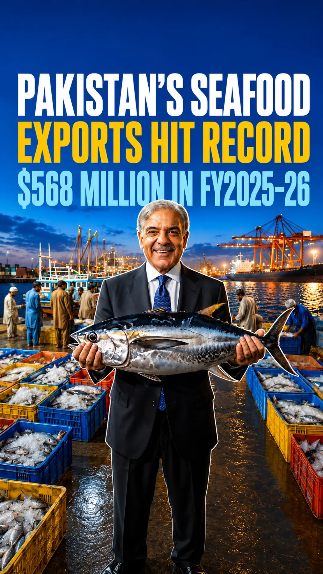 Pakistan’s Seafood Exports Hit Record $568 Million in FY2025–26