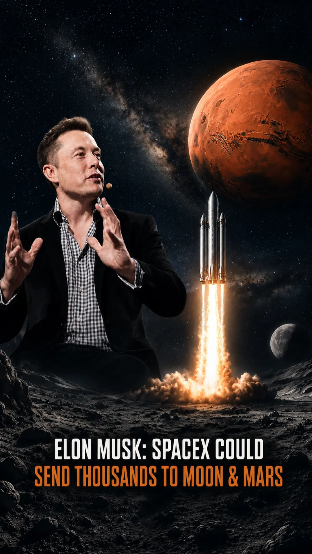 Elon Musk Says SpaceX Could Send Thousands to the Moon and Mars Within a Decade