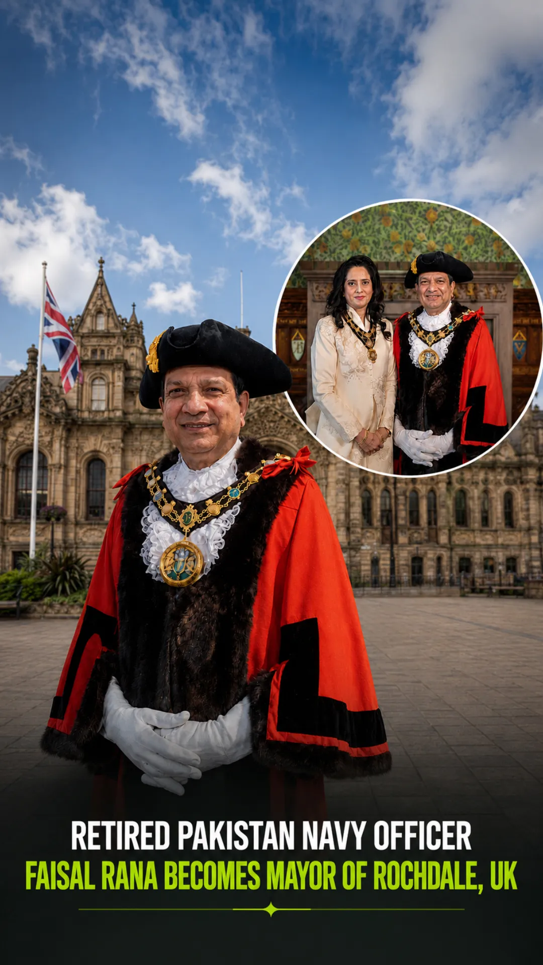 Retired Pakistan Navy Officer Faisal Rana Becomes Mayor of Rochdale, UK