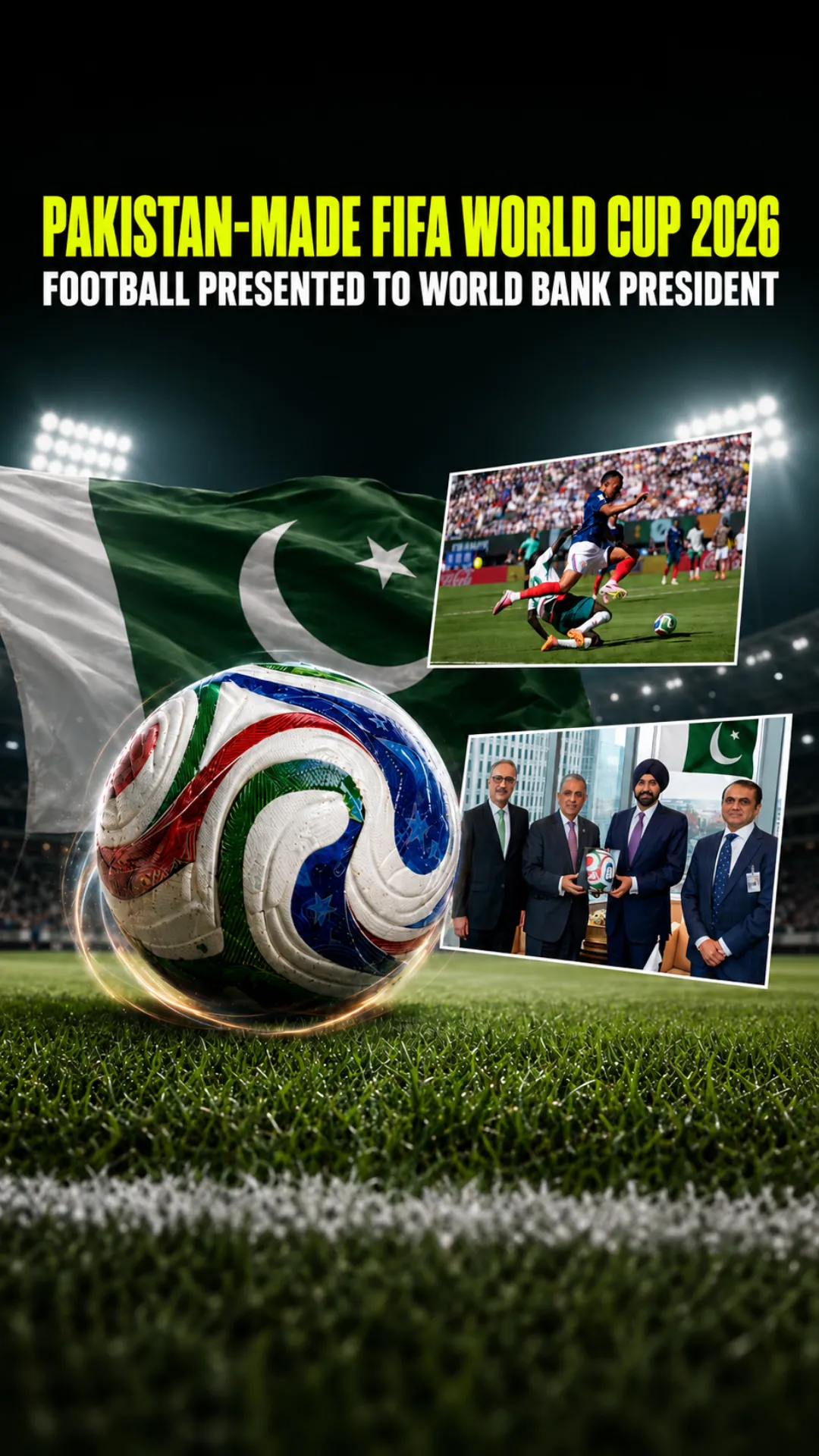 Pakistan-Made FIFA World Cup 2026 Football Presented to World Bank President