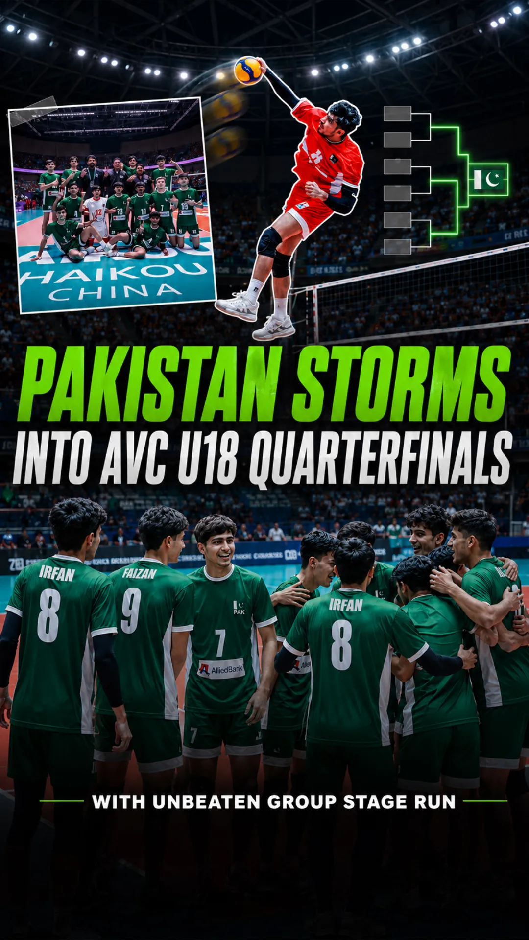 Pakistan Storms Into AVC U18 Quarterfinals With Unbeaten Group Stage Run