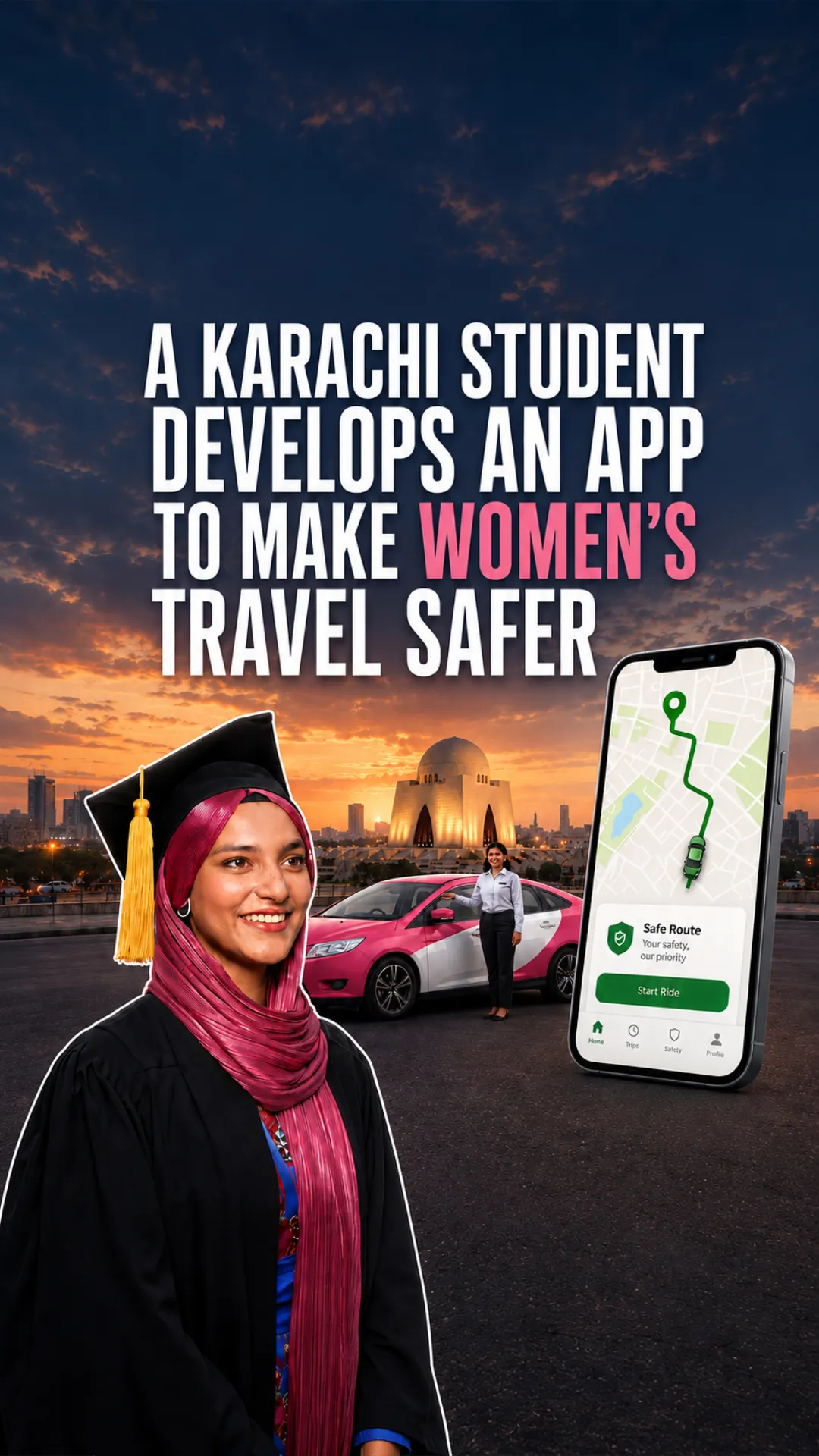 A Karachi Student Develops an App to Make Women’s Travel Safer