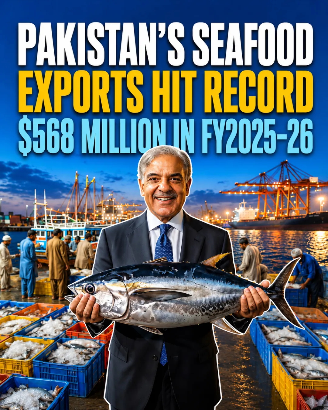 Pakistan’s Seafood Exports Hit Record $568 Million in FY2025–26