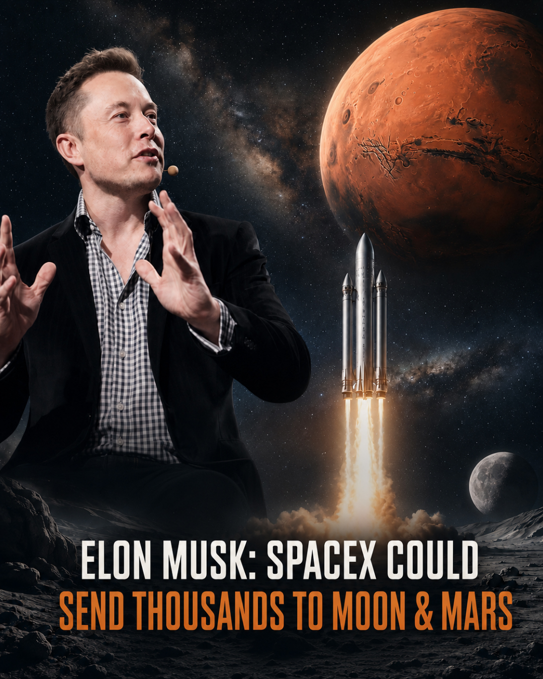 Elon Musk Says SpaceX Could Send Thousands to the Moon and Mars Within a Decade