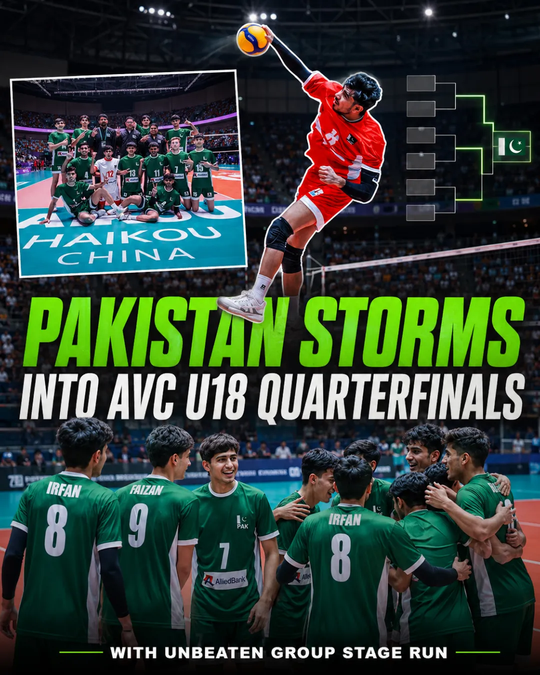 Pakistan Storms Into AVC U18 Quarterfinals With Unbeaten Group Stage Run