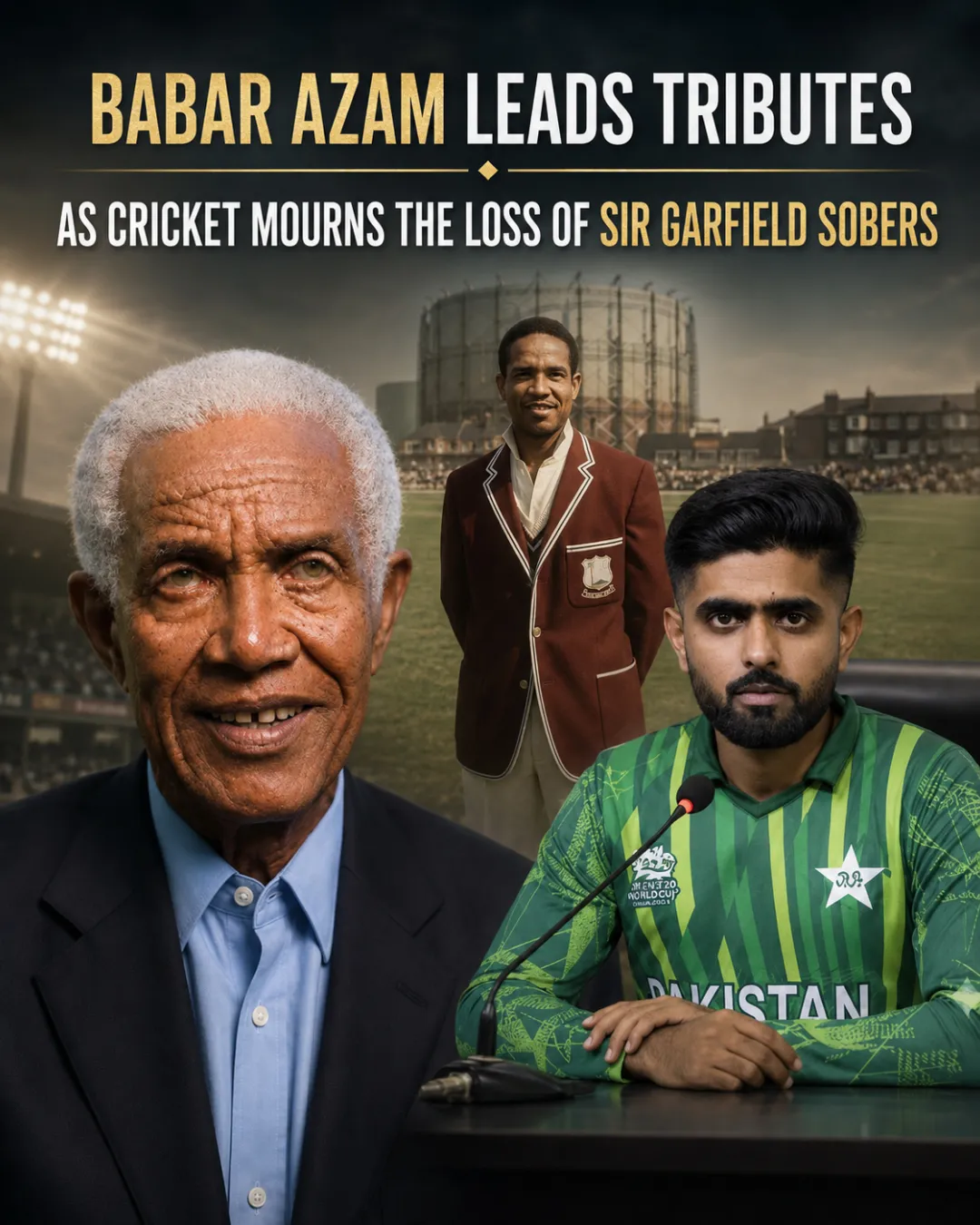 Babar Azam Leads Tributes as Cricket Mourns the Loss of Sir Garfield Sobers