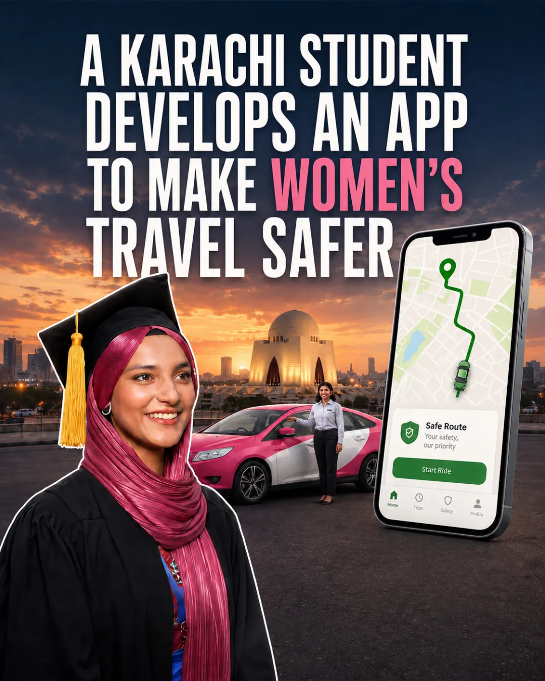 A Karachi Student Develops an App to Make Women’s Travel Safer