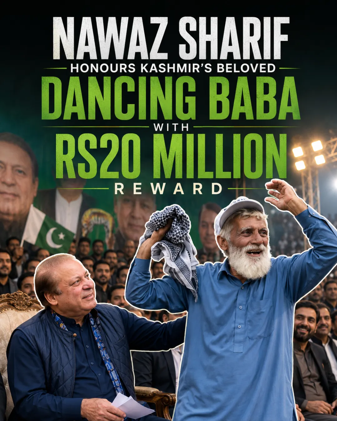Nawaz Sharif Honours Kashmir’s Beloved Dancing Baba With Rs20 Million Reward