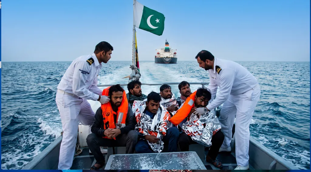 Fishing Boat Stranded After Engine Failure in Arabian Sea