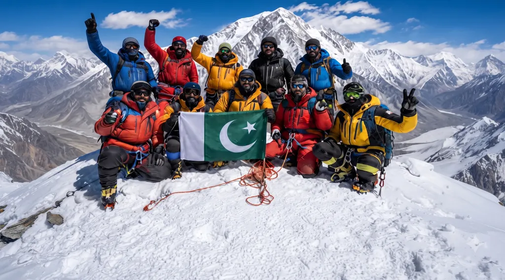 Nine Pakistani Mountaineers Reach Historic Summit