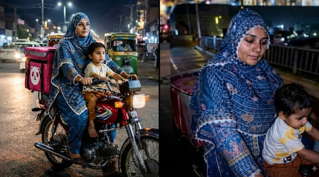 A Mother Taking Her Work on the Road