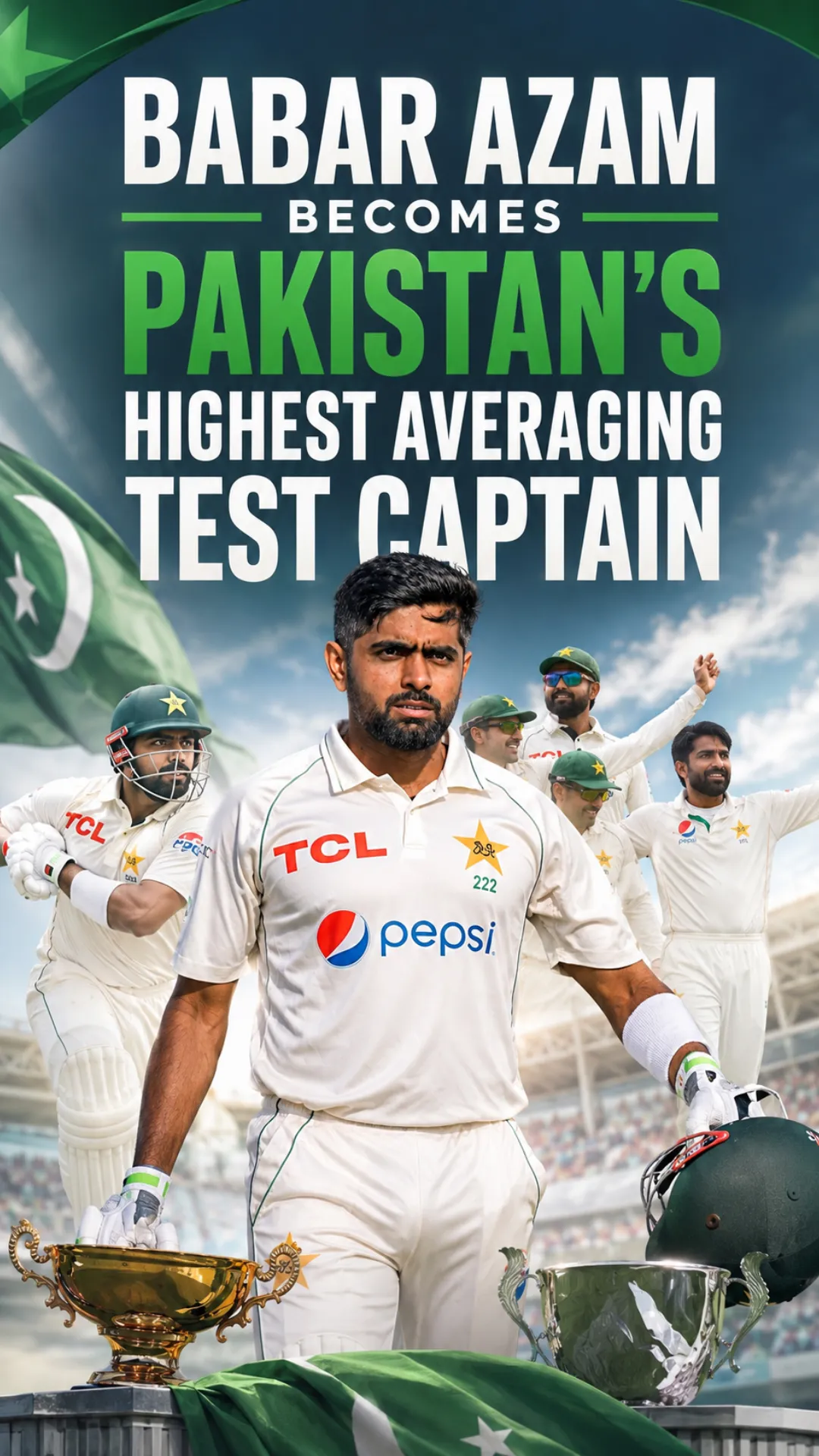 Babar Azam Becomes Pakistan’s Highest Averaging Test Captain
