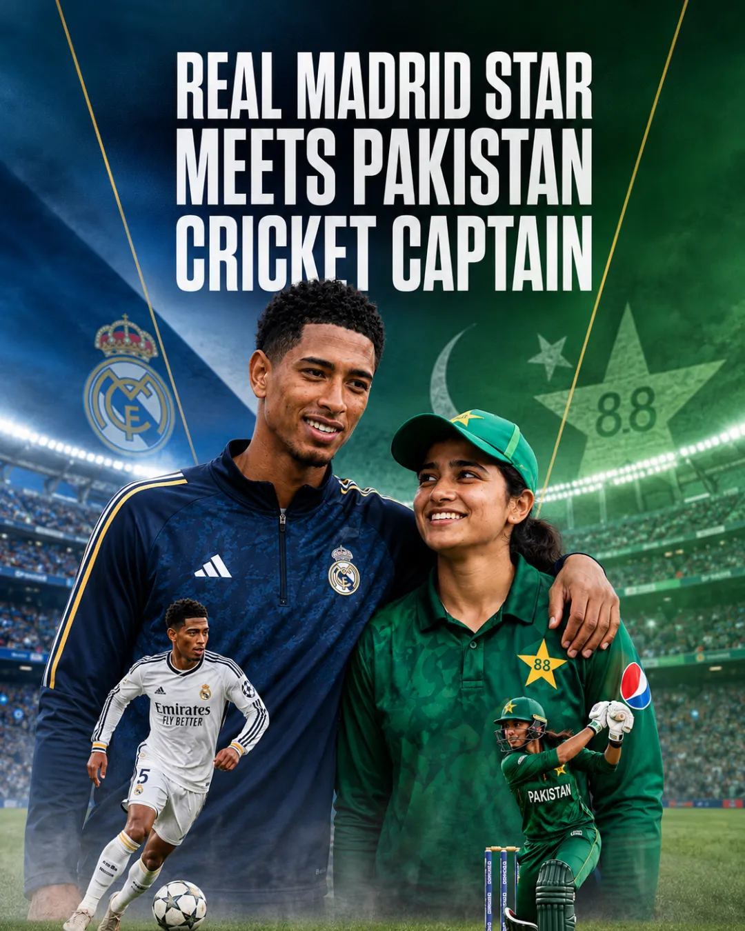 Real Madrid Star Meets Pakistan Cricket Captain