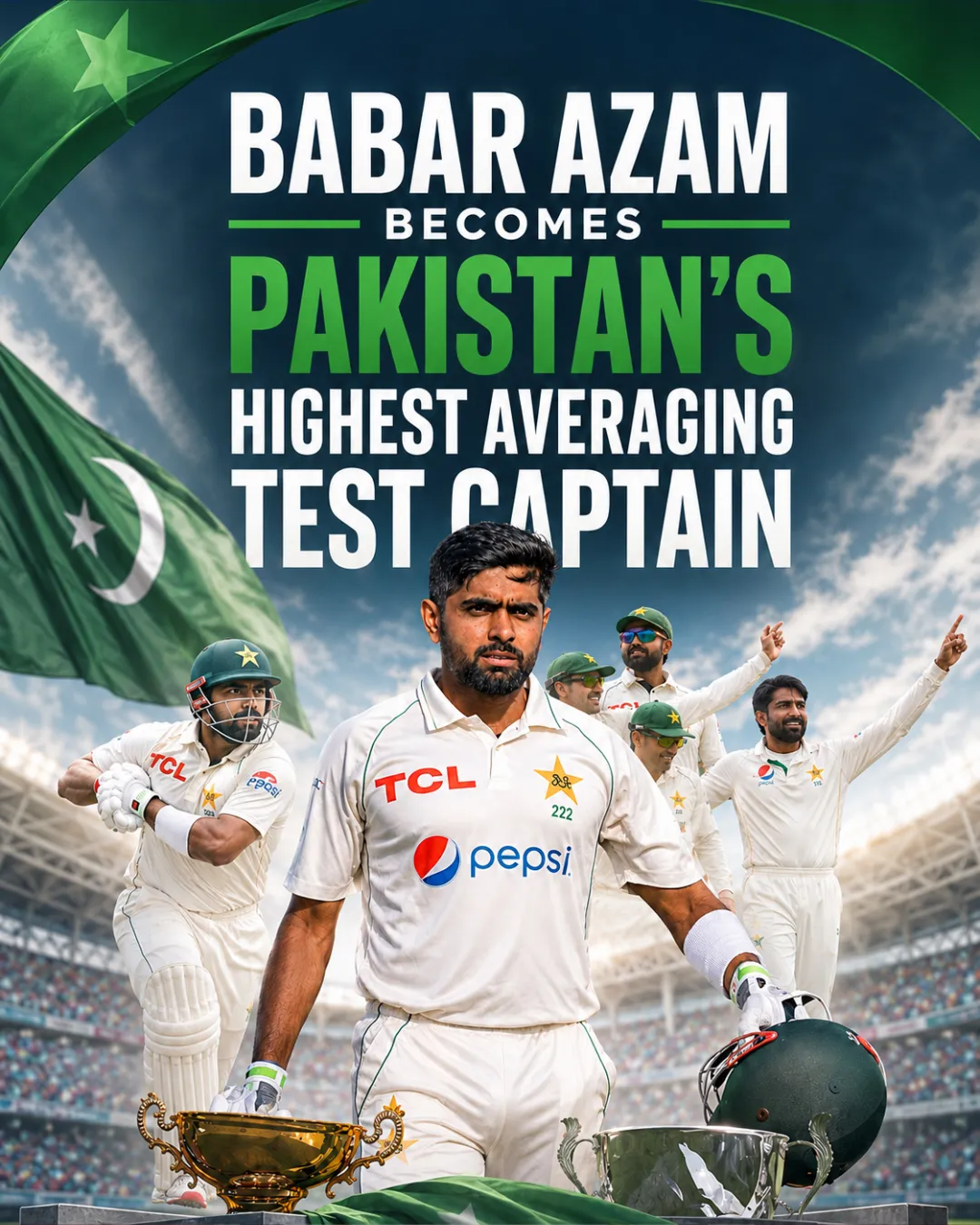 Babar Azam Becomes Pakistan’s Highest Averaging Test Captain