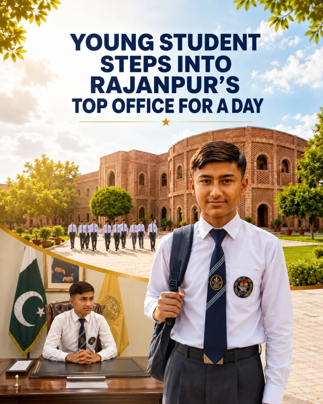Young Student Steps Into Rajanpur’s Top Office for a Day