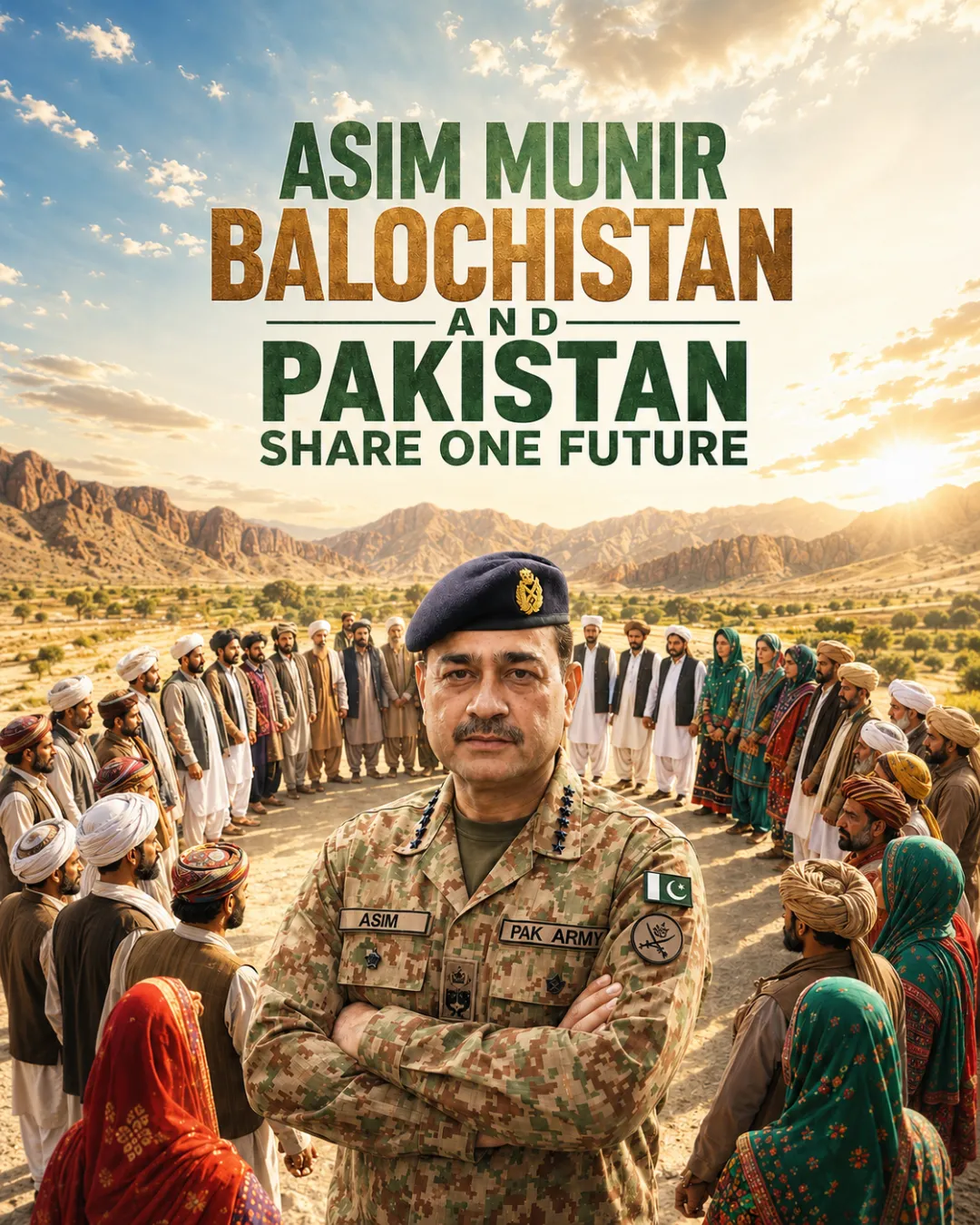 Asim Munir: Balochistan and Pakistan Share One Future