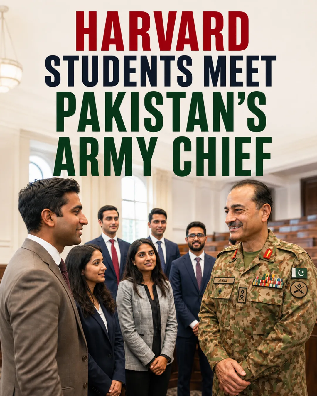 Harvard Students Meet Pakistan’s Army Chief