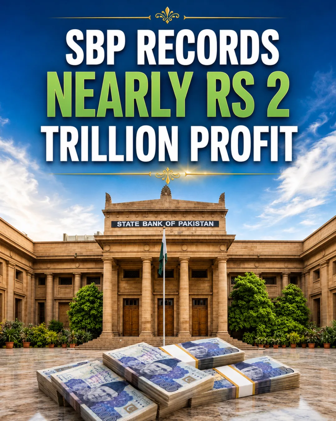 SBP Records Nearly Rs 2 Trillion Profit