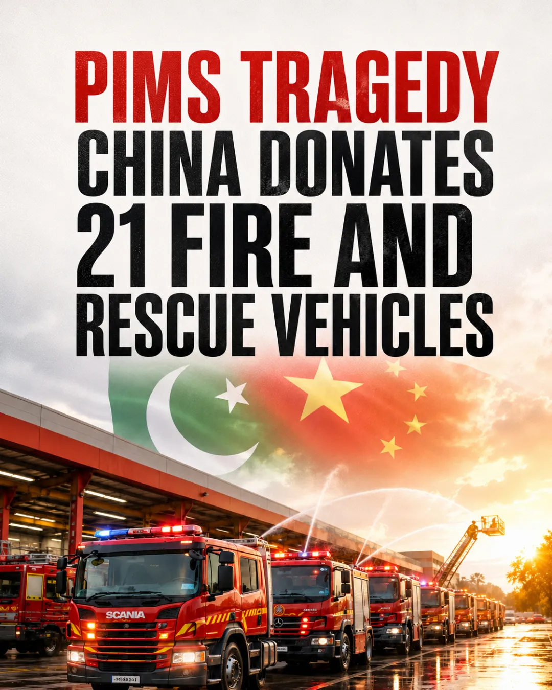 PIMS Tragedy: China Donates 21 Fire and Rescue Vehicles