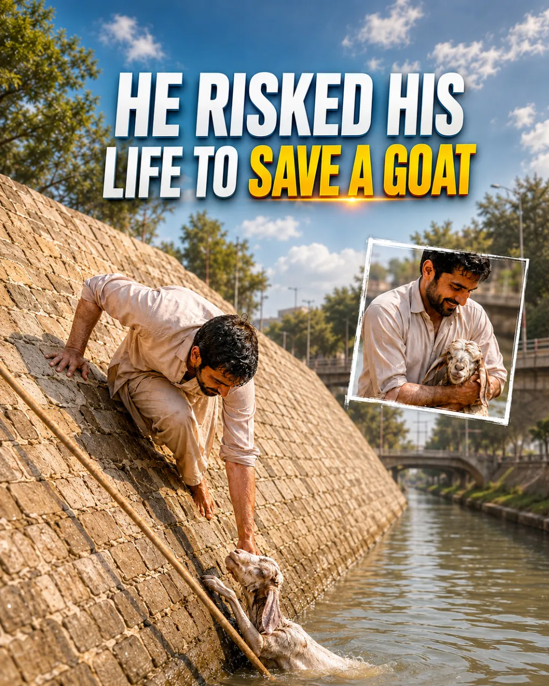 He Risked His Life to Save a Goat