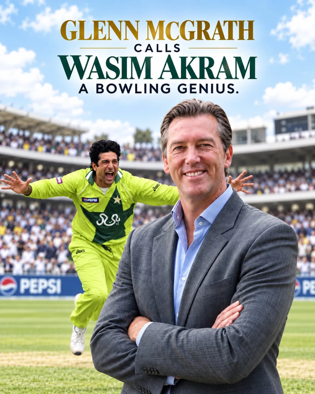 Glenn McGrath Calls Wasim Akram a Bowling Genius