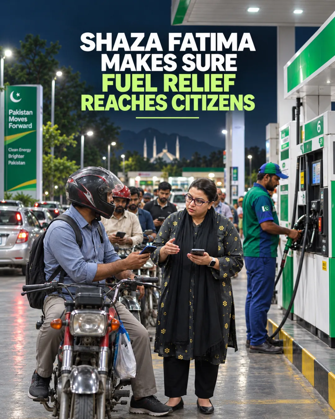 Shaza Fatima Makes Sure Fuel Relief Reaches Citizens