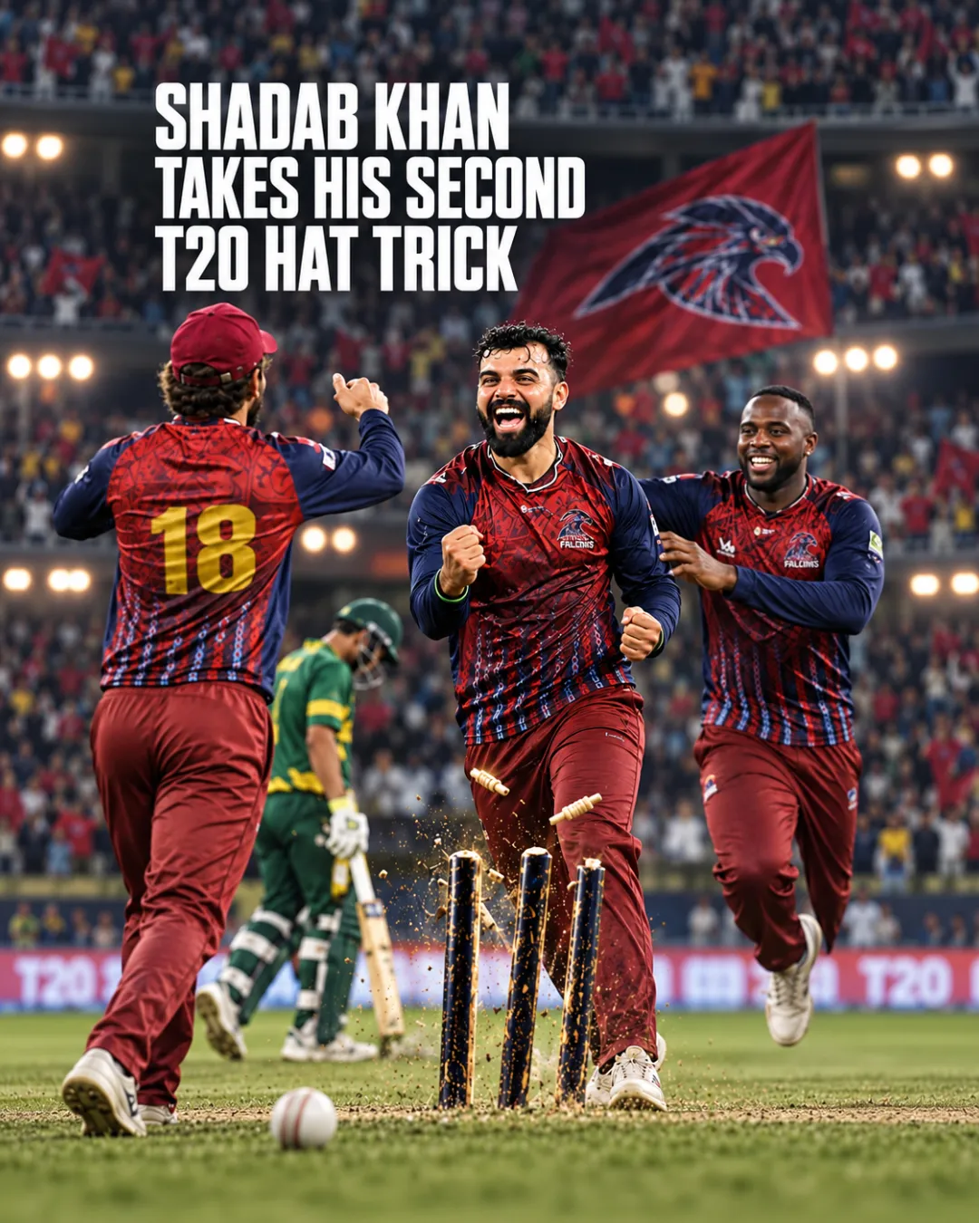 Shadab Khan Takes His Second T20 Hat Trick