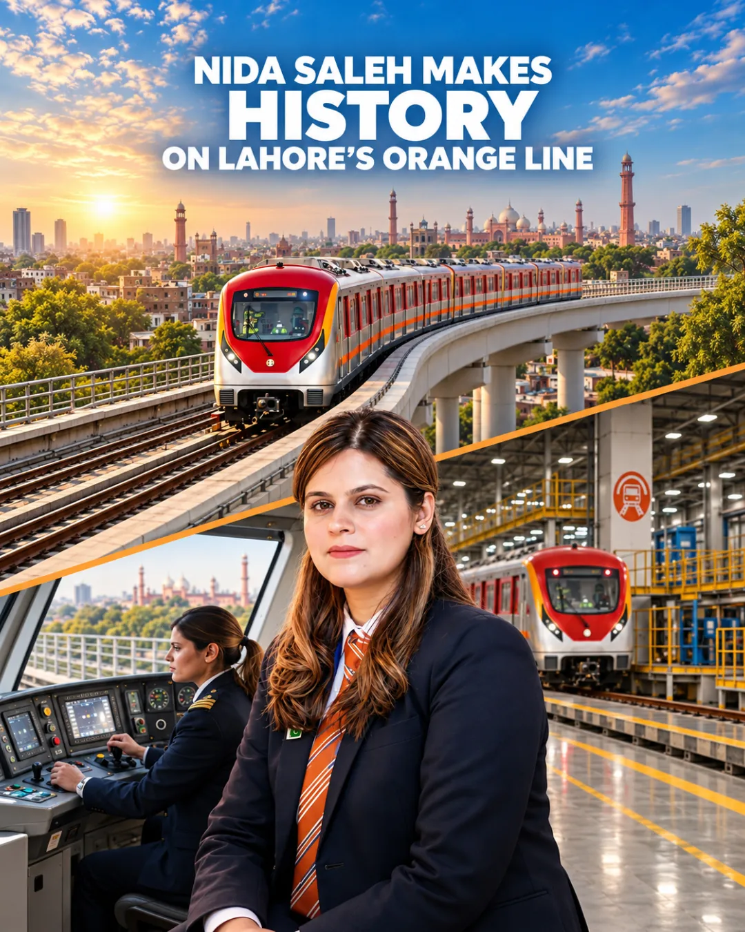 Nida Saleh Makes History On Lahore’s Orange Line