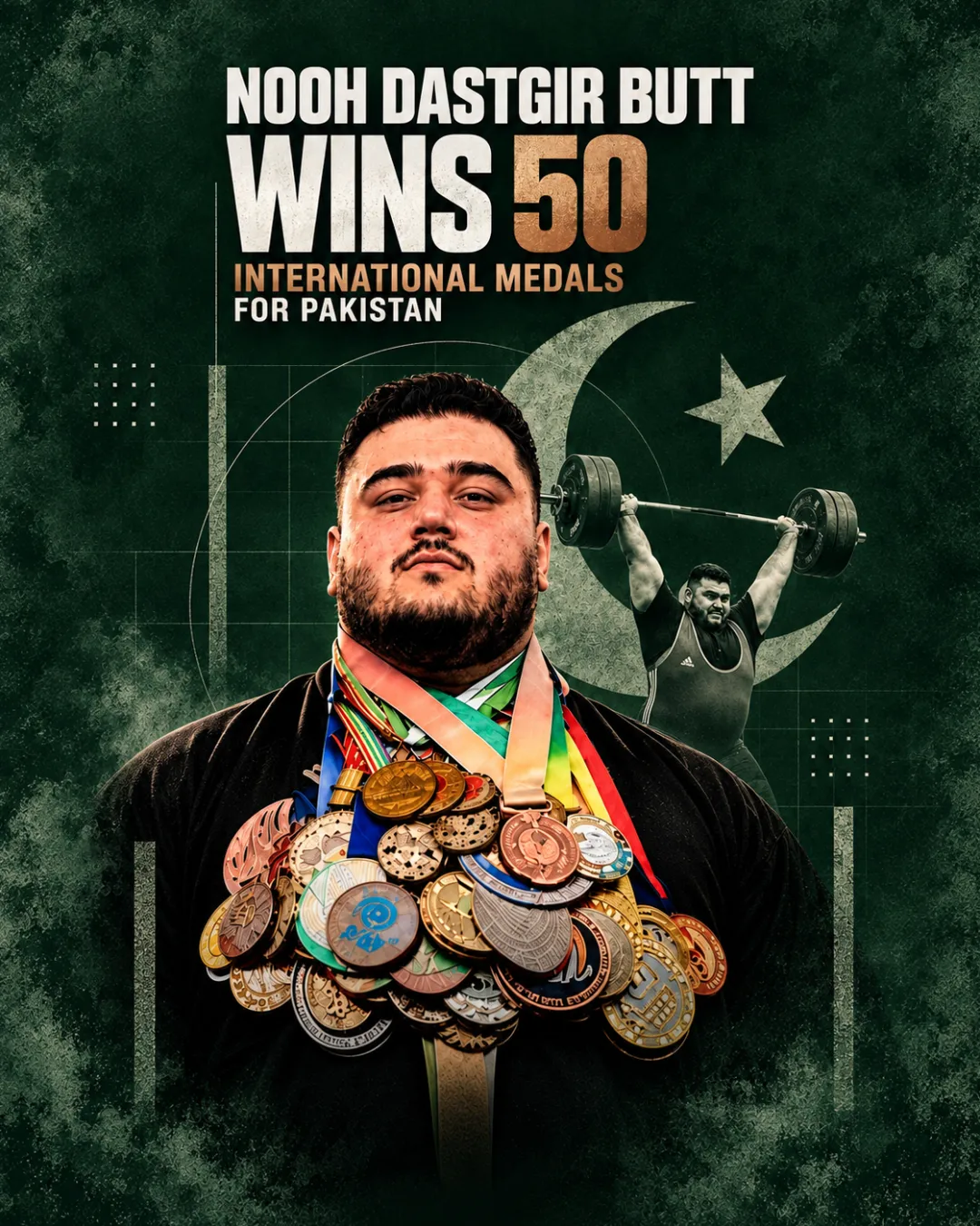 Nooh Dastgir Butt Wins 50 International Medals For Pakistan