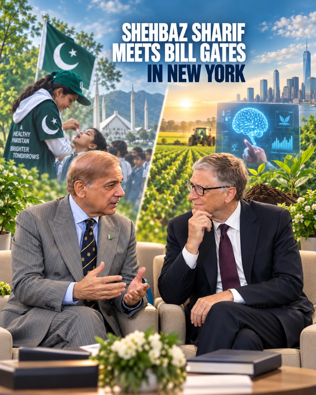 Shehbaz Sharif Meets Bill Gates In New York