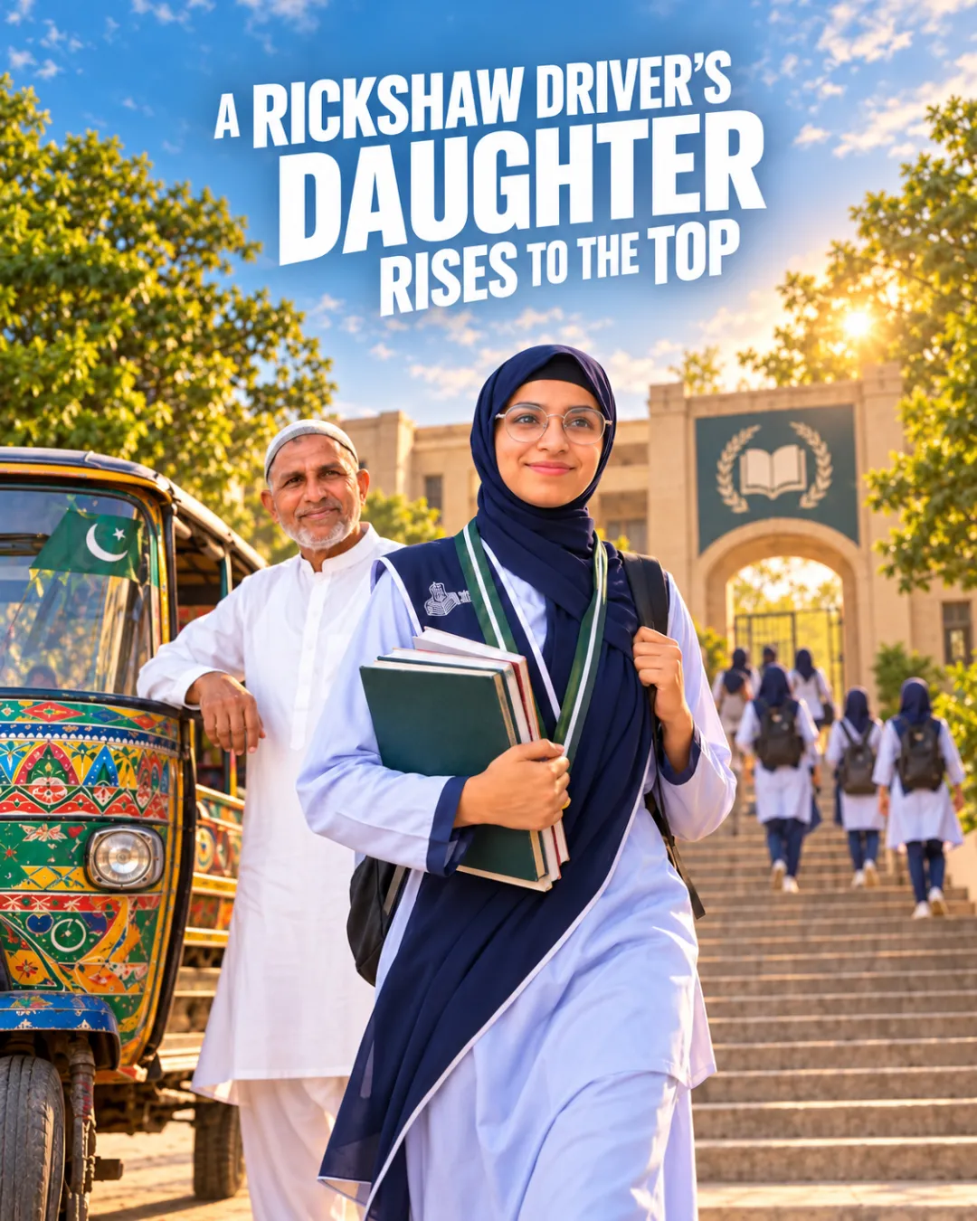 A Rickshaw Driver’s Daughter Rises To The Top
