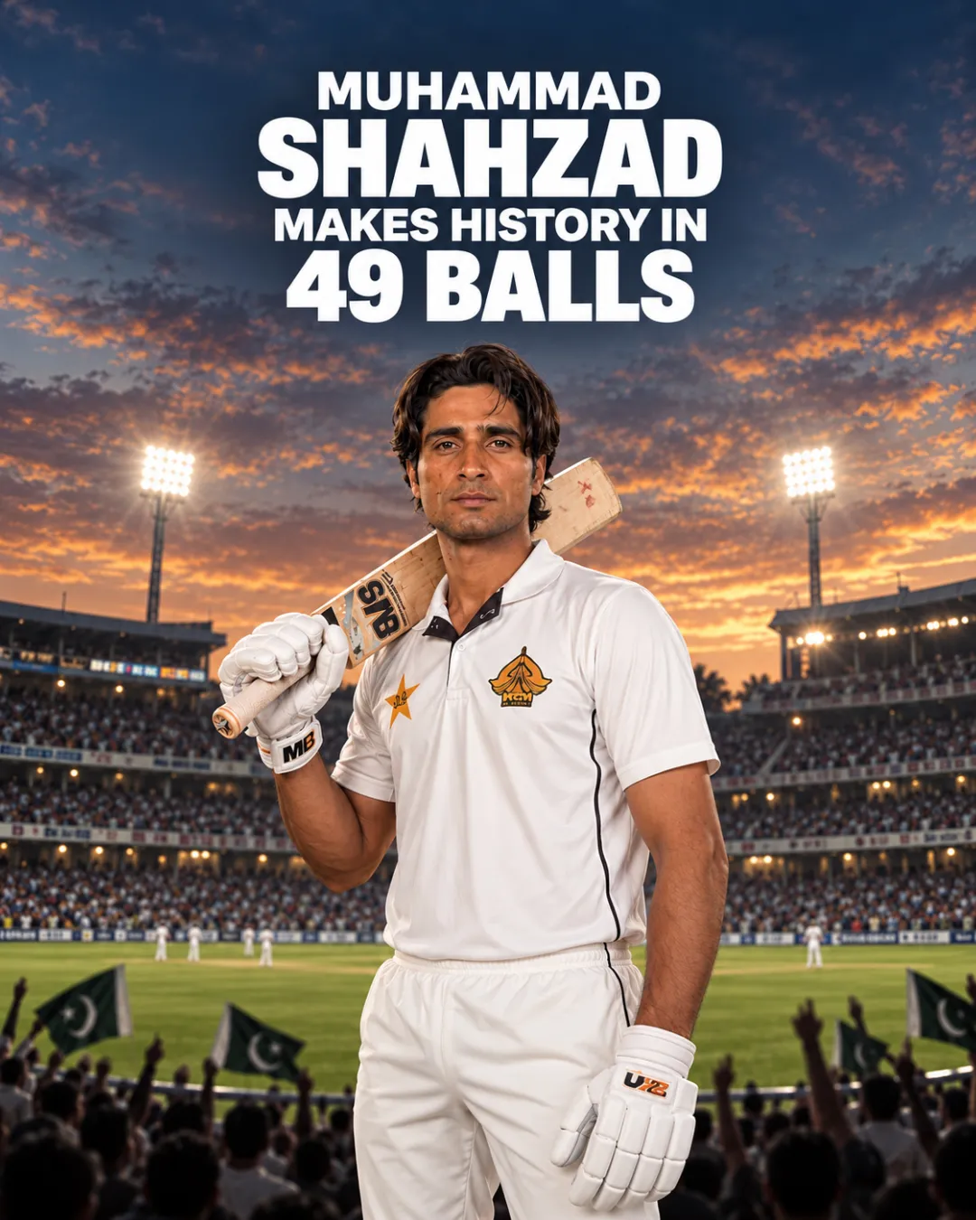 Muhammad Shahzad Makes History In 49 Balls