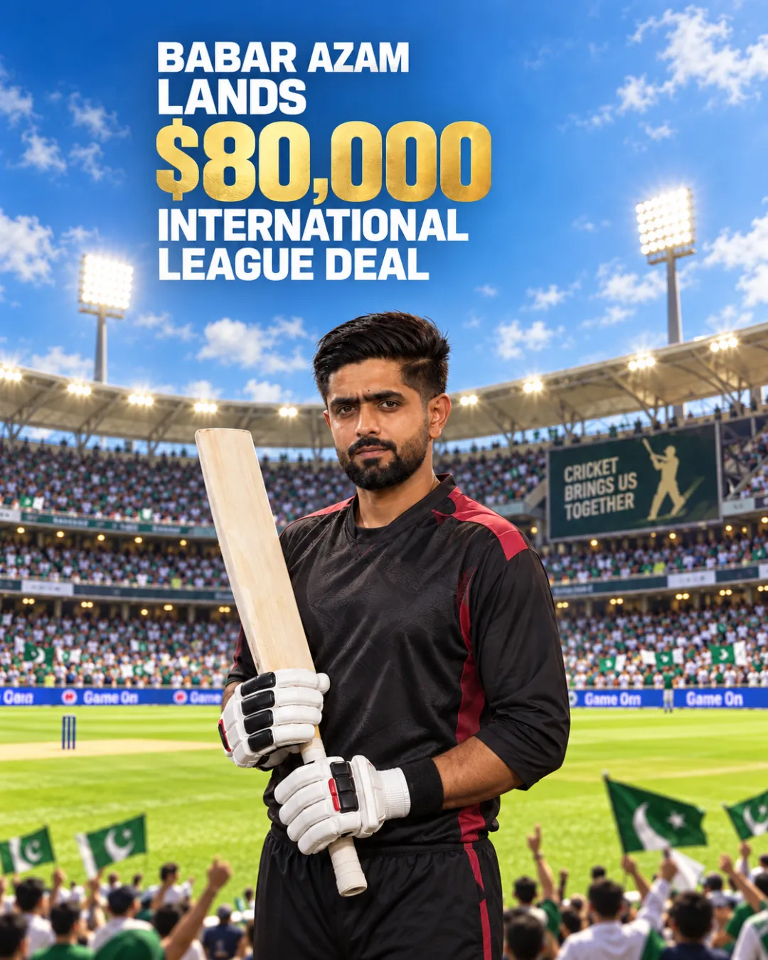 Babar Azam Lands $80,000 International League Deal