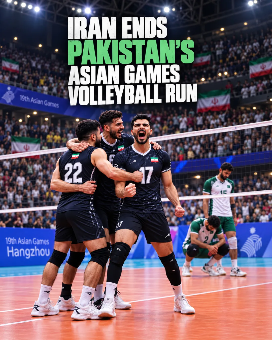 Iran Ends Pakistan’s Asian Games Volleyball Run